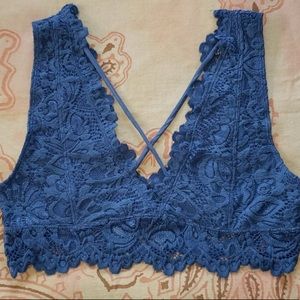Blue Lace Bralette. Sexy. Beautiful